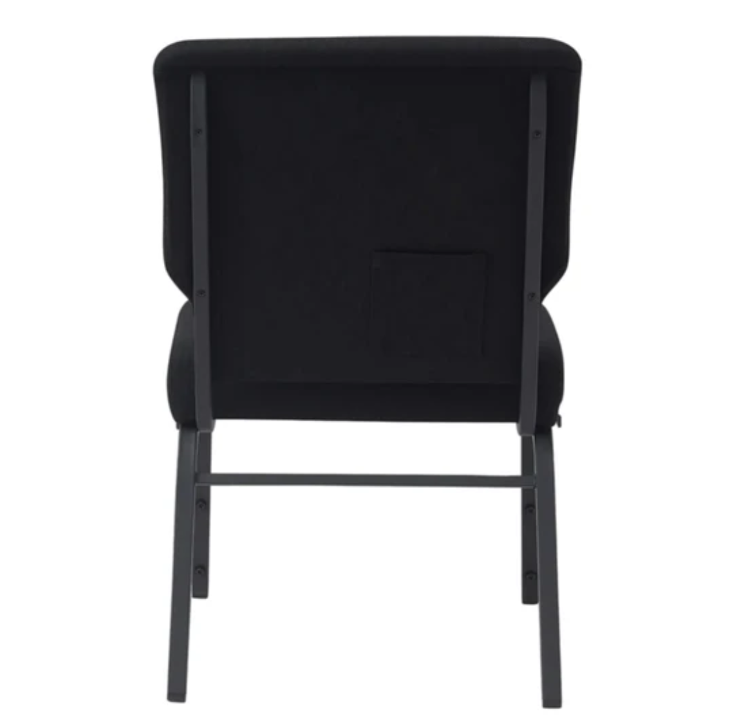 Set of 50 Church Chairs/Auditorium Seating | Stackable Church Seatings 18.5 Inch Black Fabric Worship Cinema Auditorium Sanctuary Church Chairs with Cut-Away Back. $42 ea.
